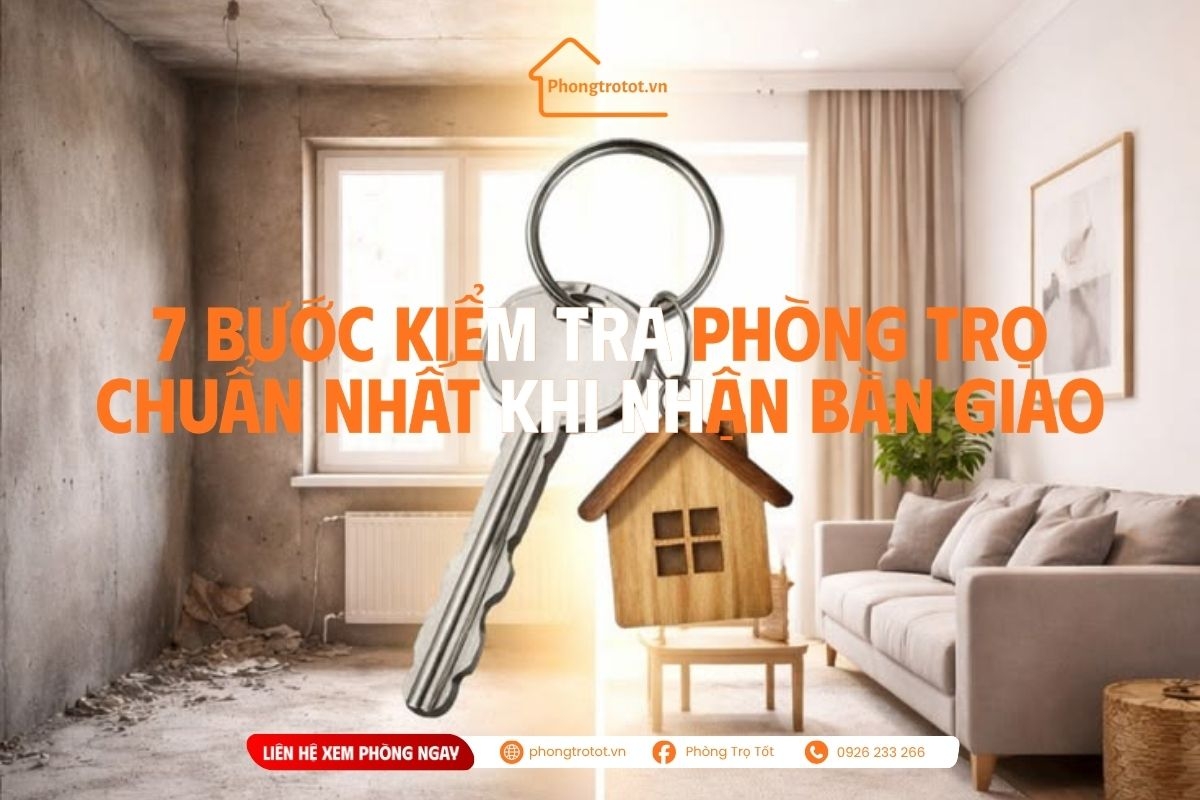 7 Bước kiểm tra phòng trọ chuẩn nhất khi nhận bàn giao