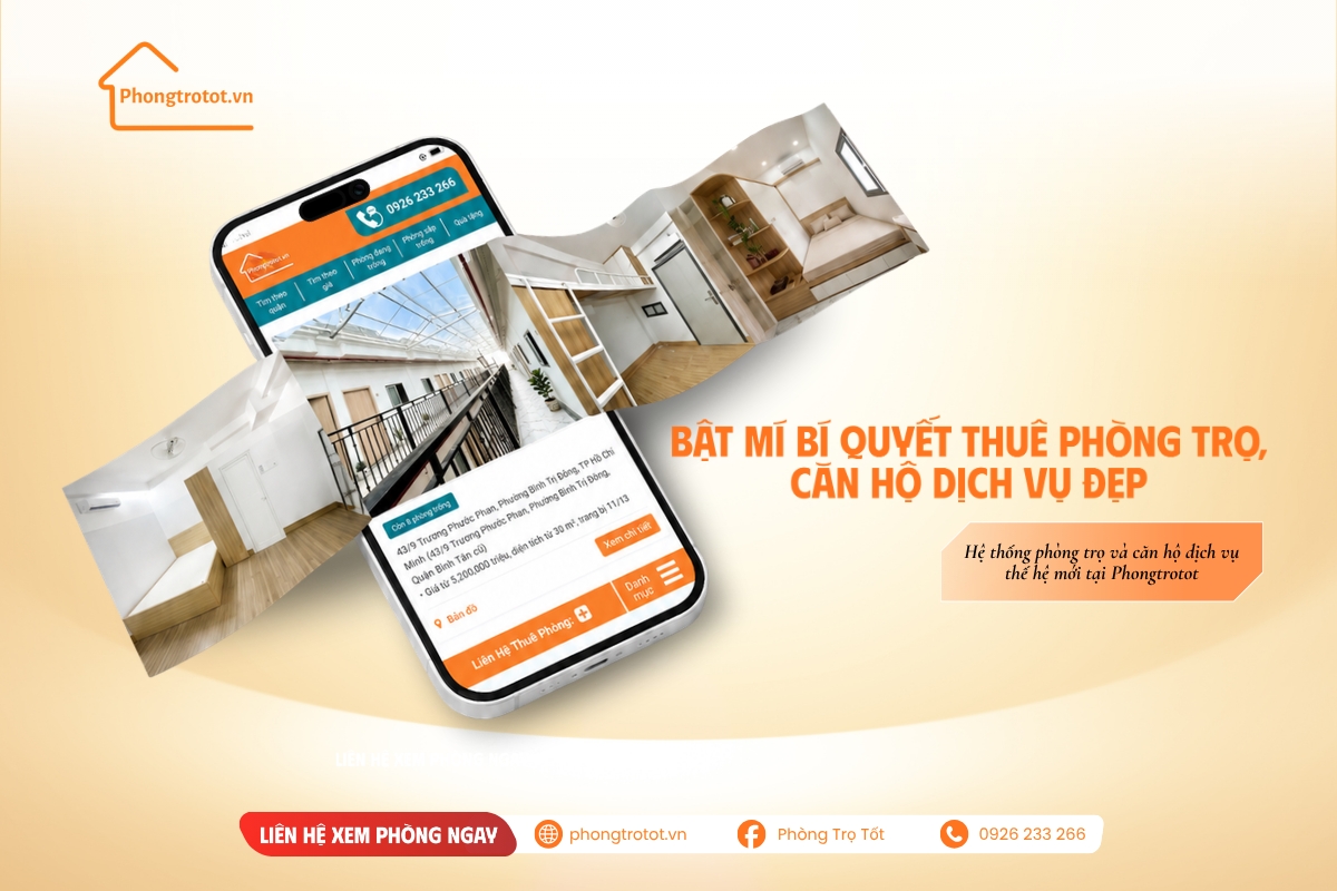 Bật mí bí quyết thuê phòng trọ, căn hộ dịch vụ giá rẻ mà vẫn đẹp, sạch sẽ