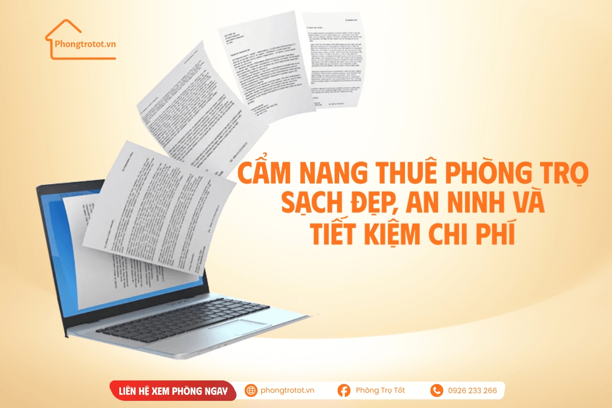 Cẩm nang thuê phòng trọ sạch đẹp, an ninh và tiết kiệm chi phí